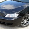 Накладки на фары (реснички) широкие var №2 для Mitsubishi Lancer IX (2004-2007) купить недорого с доставкой в Баган