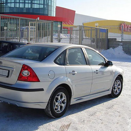 Накладки на пороги "FT" для Ford Focus 2 (седан, хетчбэк 5-дв.)(2004-2011) купить недорого с доставкой в Баган