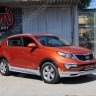 Накладки на пороги "JSW Style" для KIA Sportage (3rd) (2010-2016) купить недорого с доставкой в Баган