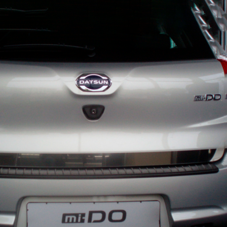 Защитная накладка на задний бампер "АртФорм" для Datsun Mi-Do (2014-н.в.) купить недорого с доставкой в Баган